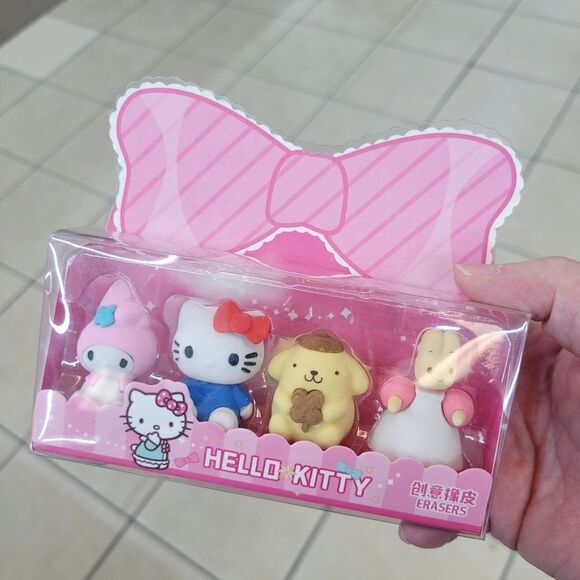 2/$20 Brand New Set of 4 Hello Kitty & Friends Eraser - Picture 1 of 4
